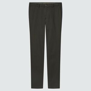 Uniqlo black chino cotton ankle trousers
